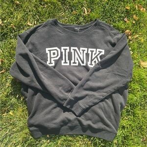 PINK Victoria's Secret Black Crew Neck Sweater